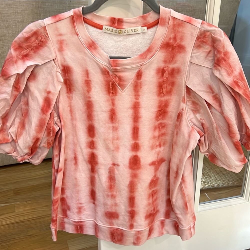 Marie Oliver tie dye “popover” top EUC